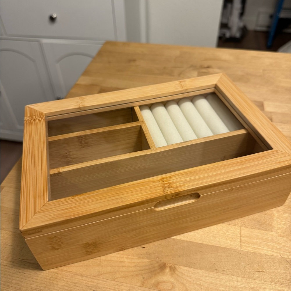 Bamboo Watch and Jewelry Organizer